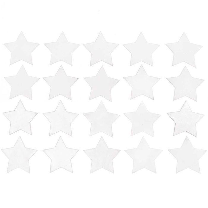 Étoiles en bois - RICO DESIGN - 30 mm - Blanc - 20 pièces - Décoration créative
