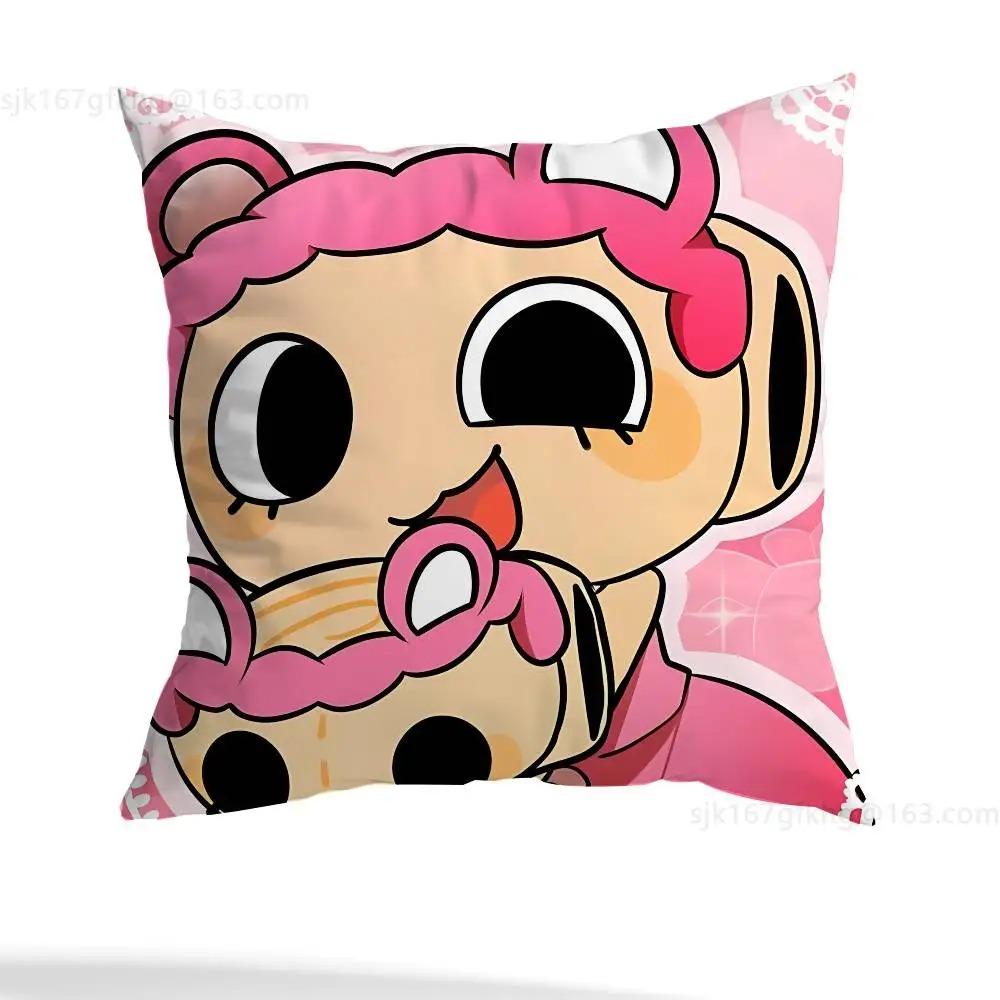 Cute Cartoon Character Cushion Cover Anime Throw Pillow Case For Kids Room Sofa Couch Chair Home Decor Square 40X40Cm 1 Pc