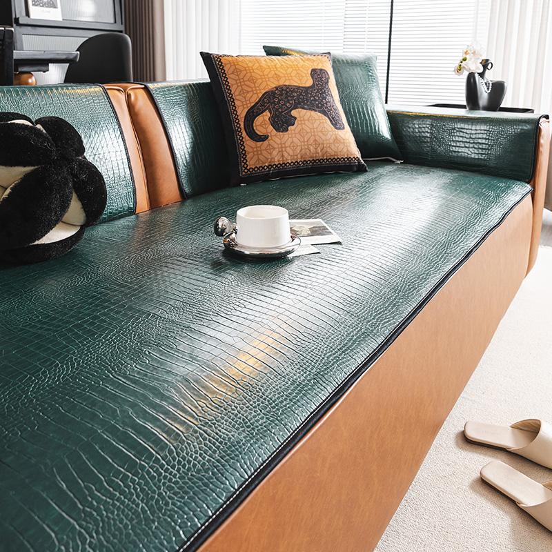 

Водонепроницаемая кожаная подушка для дивана Новый универсальный чехол для дивана высокого класса на четыре сезона, чехол для спинки, защита от царапин кошек 78*80cm