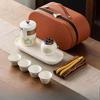 Outdoor Travel Tea Set Home One Pot Four Cups Portable Storage Bag Ceramic Quick Cup Brewing Teapot Tea Cups