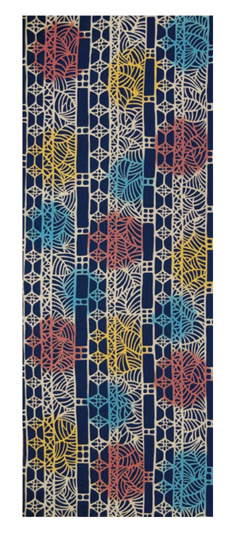 

Tenugui Chusen Made in Japan Stained Glass [Rinenzome] (Japanese towel) - dyeing, 100% cotton, (Yukata fabric) -