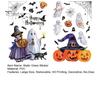 Halloween Static Window Clings 2Pcs Watercolor Clings, Ghost Witch Pumpkin Black Cat Bat Decals, No-Glue Wall Stickers Removable Glass Stickers,