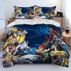Digimon Adventure Monster Cartoon Comforter Bedding Set,Duvet Cover Bed Set Quilt Cover Pillowcase,king Queen Size Bedding Set
