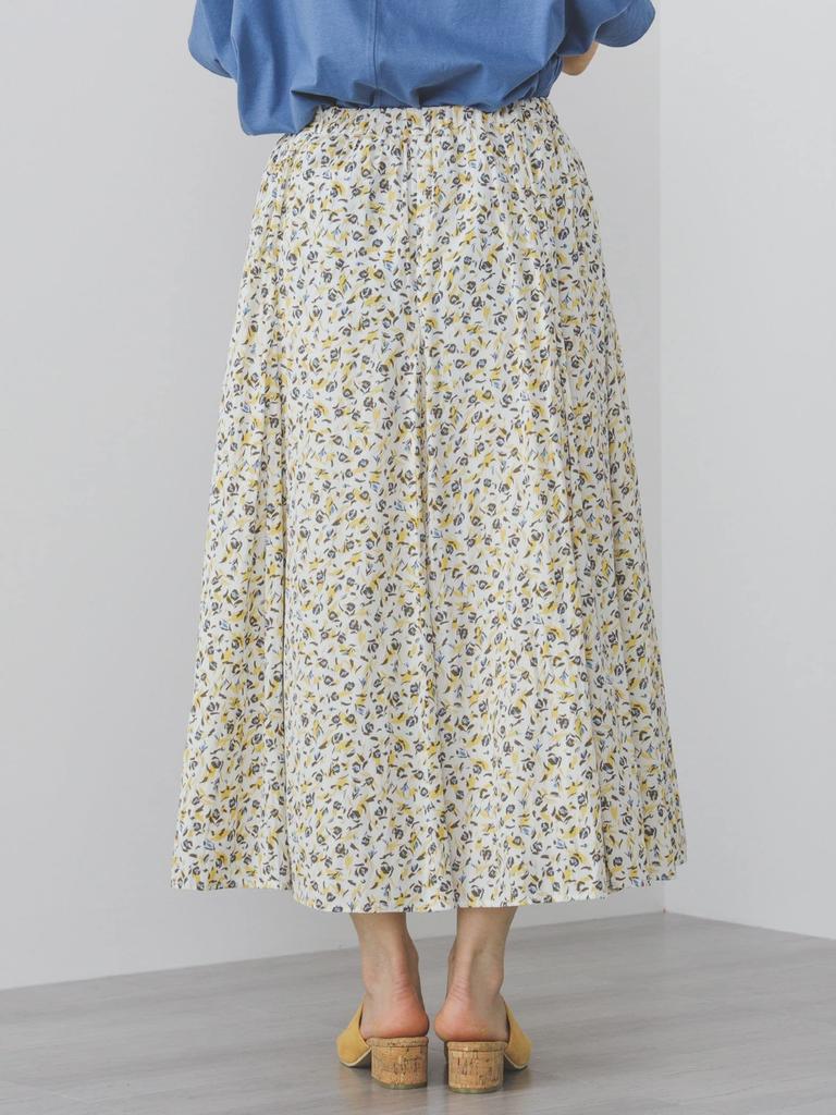Midi Flare FLOWER M [Beams Heart] Skirt, Length, Skirt, Women's