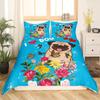 Cartoon Pug Dog Duvet Cover Set Comforter Cover Soft Bedding Set Full Size For Boys Girls Bedroom 2/3 Pieces With Pillow Shams