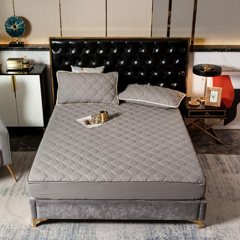 Home Elastic Skirt Fitted Sheet Set Ruffle Skirt Quilt Elastic Fitted Single Double Bedspread On The Bed Sheet