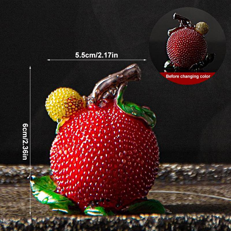 Chinese Resin Color Changing Tea Pet Lucky Fruit Model Tea Figurine Ornaments Home Tea Set Decoration Tea Ceremony Accessories