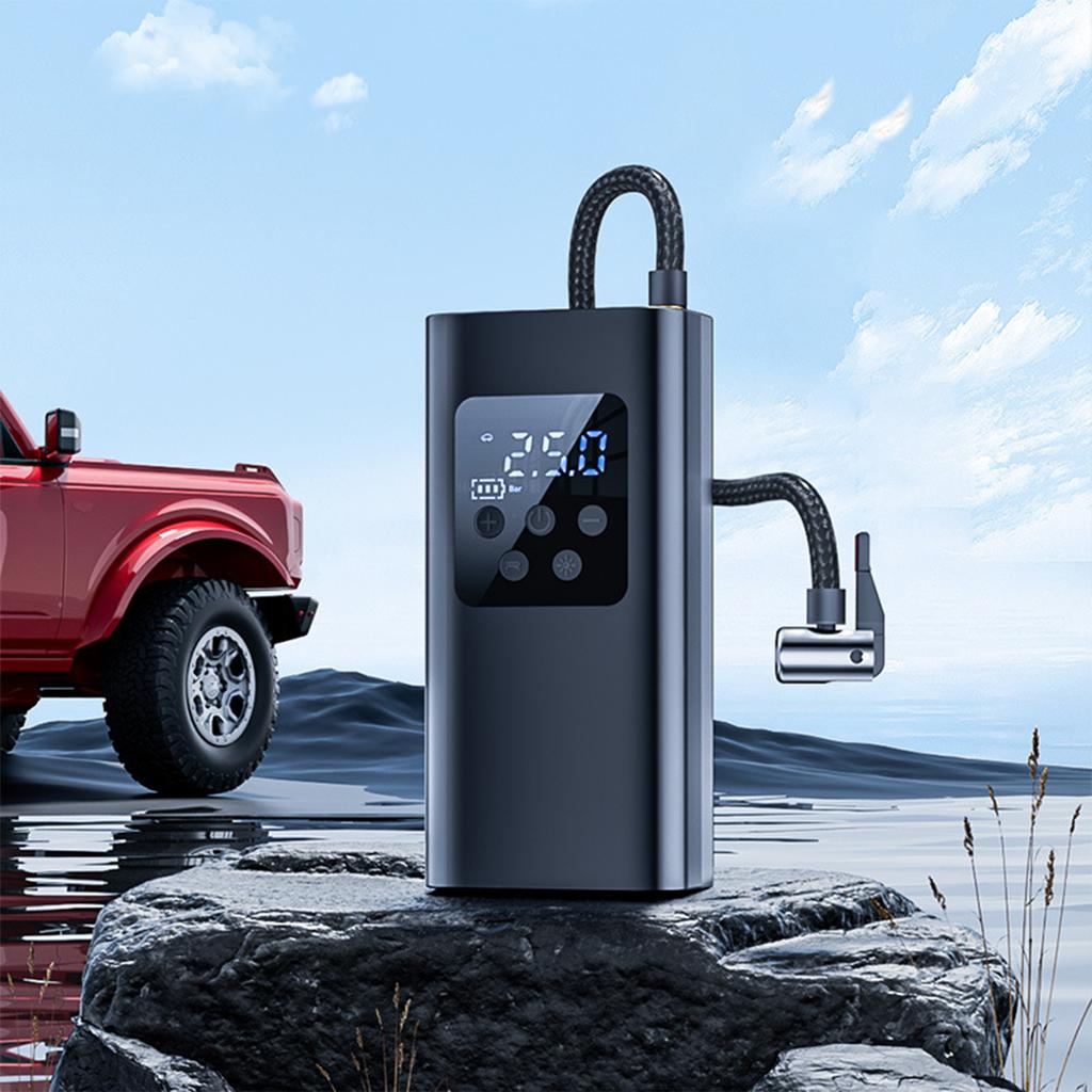 Car Jump Starters Air Compressor Wireless Tire Inflator Pump Digital Tire Inflator Automotive Starting Device with Light