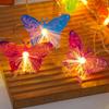 3m/6m Fiber Optic Butterfly Light LEDs Flashing String Light Starry Outdoor Halloween Christmas Atmosphere Decoration Light