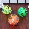 Dog Ball Chew Toy Squeaky Textured Chew Toy Fetch Ball Puppy Teething Toy for Small To Large Dogs Teeth Cleaning Anxiety Relief