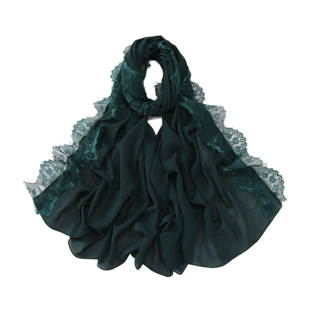 Solid Color Muslim Chiffon Jersey Hijab Soft Scarf Shawls Versatile Women Headscarf  Muslim