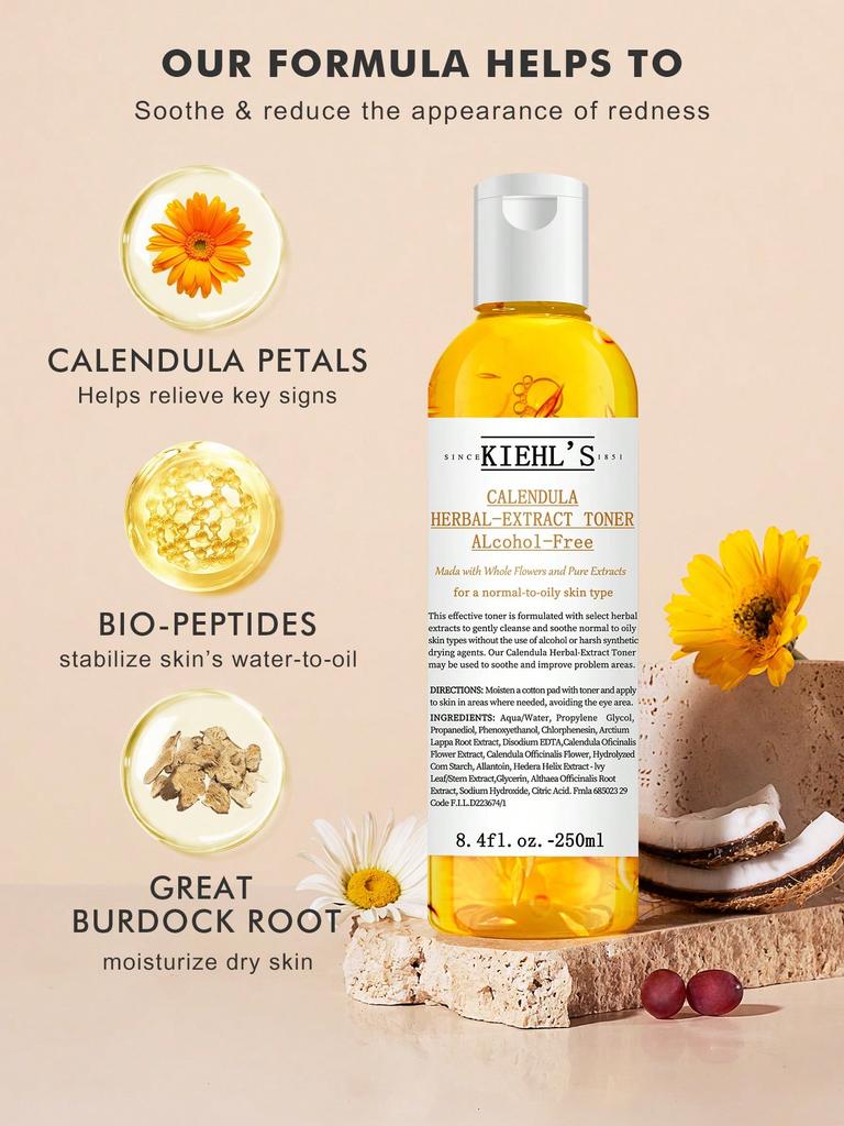 Kiehl's Calendula Herbal-Extract Toner (Alcohol-Free) - 8.45 fl.oz./250ml