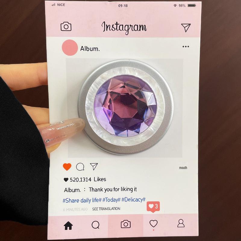 Electroplated Magnetic Airbag Phone Holder: Essential Desktop Stand for Binge-Watching