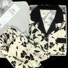 Spring and Autumn Women's Landscape Painting Long Sleeve Long Pants Pajamas Homewear Set Pajamas Homewear Set