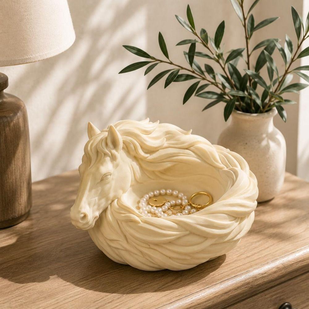 Tabletop Decor Horse Catchall Bowl for Keys Horse Storage Bowl Dresser Organizer