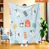 1pc 2D Flat Printing Spring And Summer New Arrival Farm Animal Theme Digital Print Blanket, All-Season Use, Casual Throw, 100% Polyester Fiber Soft An