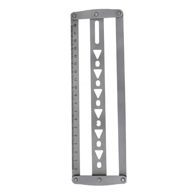 

Leather Belt Hole Punching Template Tool Stainless Steel Belt Hole Punching Positioning Guide Ruler with Scale Marking 1