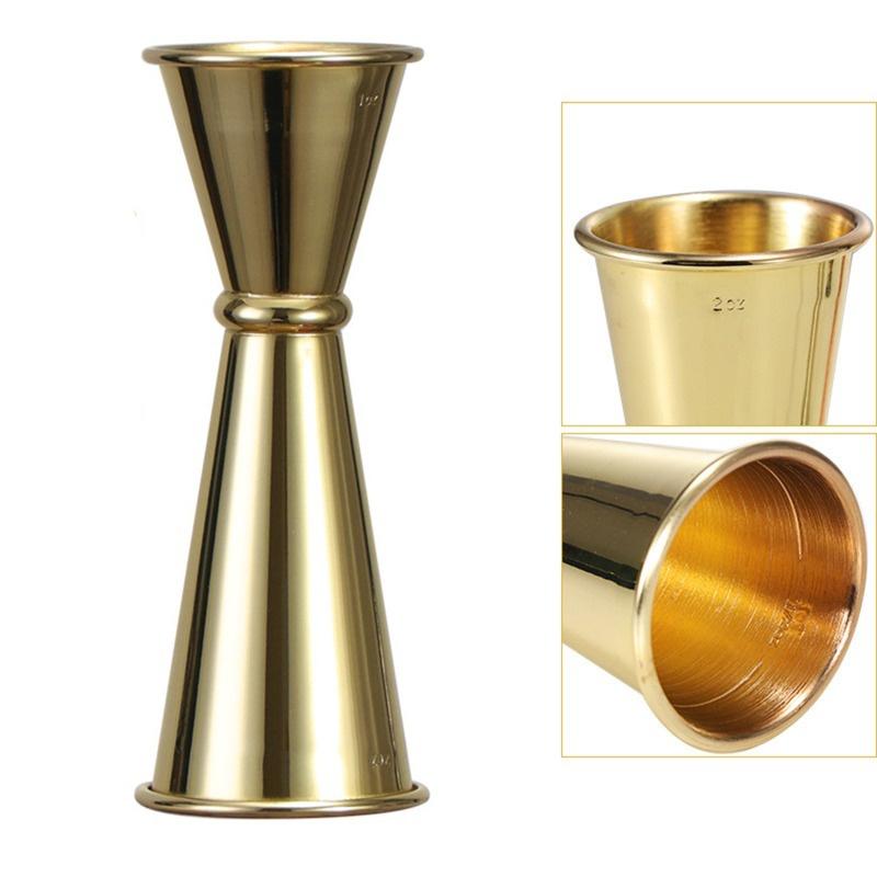 1 Pc Stainless Steel Bar Wine Cocktail Shaker Jigger Single Double Shot Drink Mixer Wine Pourers Measure Cup Bar Tools