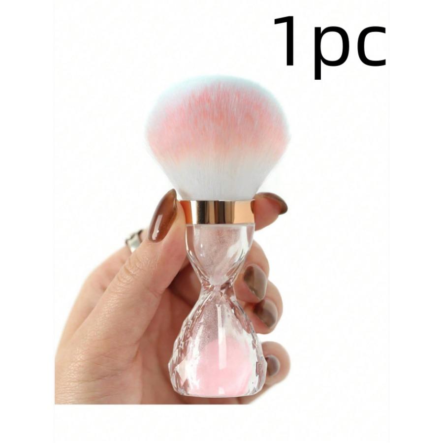 1pc Nail Art Dust Brush For Nails Hourglass Handle Powder Remove Soft Cleaning Nail Brush For Manicure Gel Nail Accessories Tool