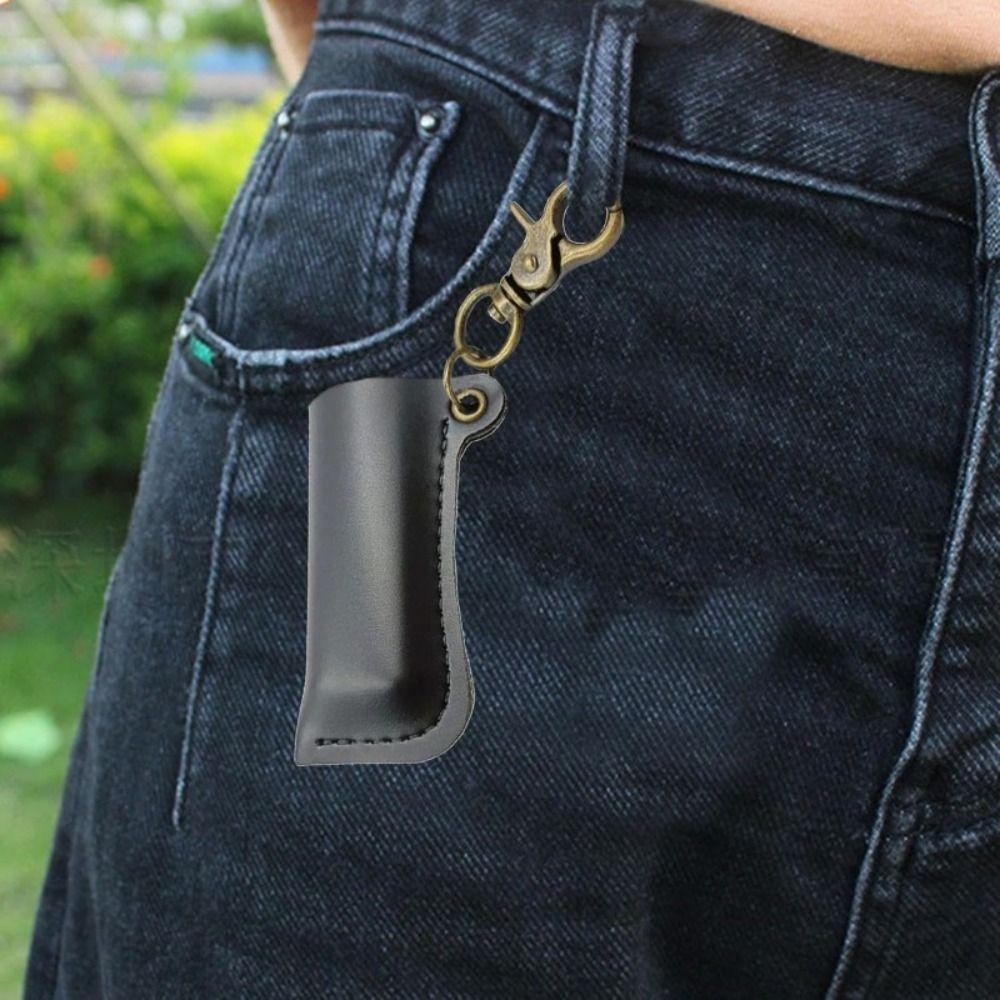 Retro Lighter Case PU Leather Lighter Cover High-end Design Leather Protective Shell  Outdoor