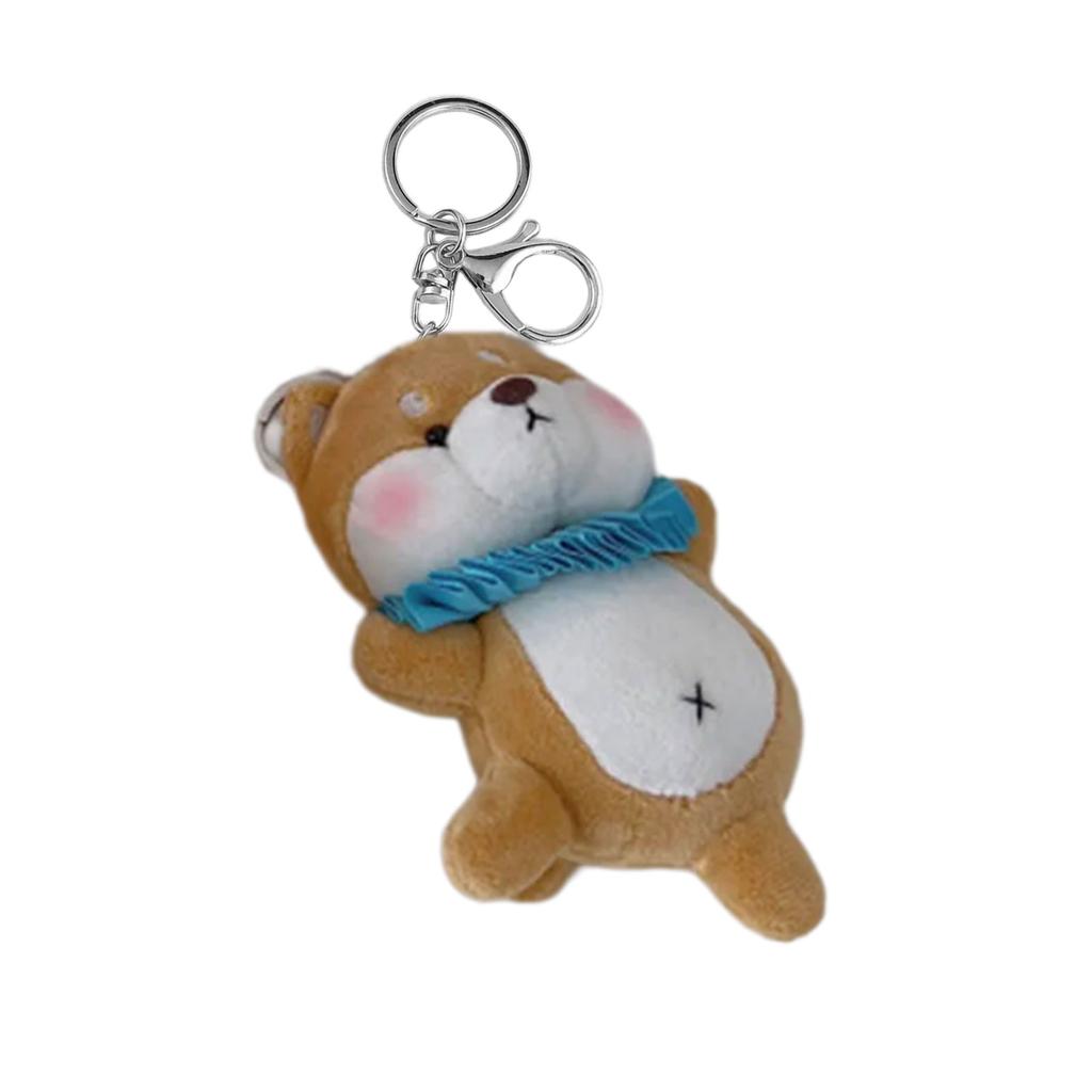 Cartoon Animal Doll Pendant Plush Toy Keychain Ballet Animals Shaped Keyring Lovely Stuffed Bag Pendant Women Accessory