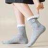 Women's Autumn and Winter Mid-calf Socks, Cute Little Bear Women's Socks, Long Calf Socks, Color-blocked Pile Socks, Boneless Cotton Socks At The Top