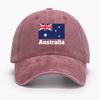 Australian Flag Print Baseball Cap Unisex AdjustableHat Sun Protect Dad Hat Washed Cotton UnisexCaps for Outdoor Traverl Hiking
