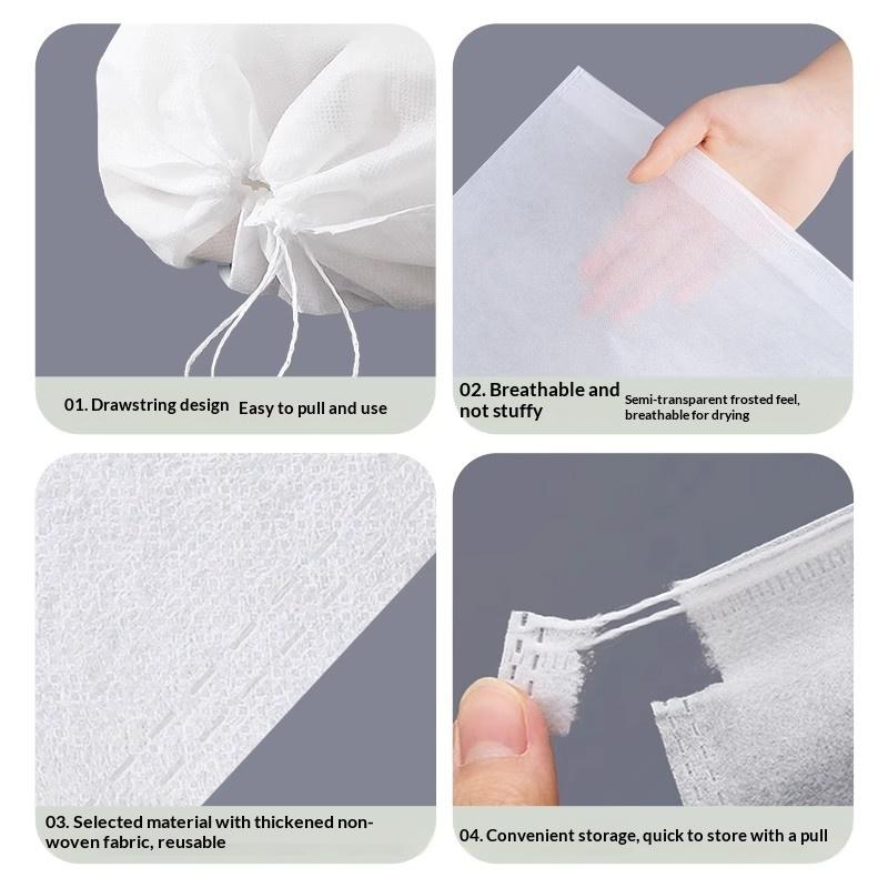 10Pcs Shoes Storage Bag Closet Organizer Non-Woven Travel Portable Bag Waterproof Pocket Clothing Classified Hanging Bags