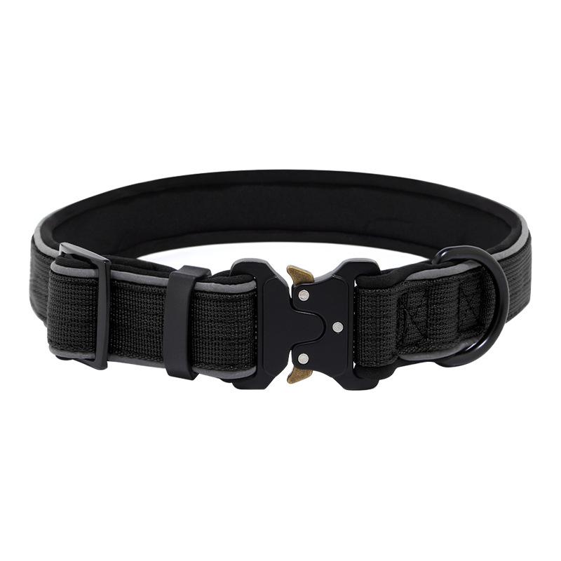 Tactical Dog Collar Diving Material Padded Pet Collar Adjustable Quick Release Buckle for Small Medium Large Dogs Walking