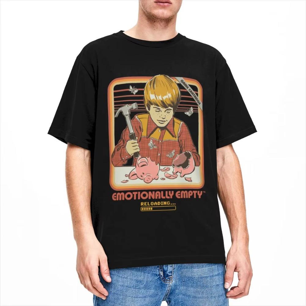 Emotionally Empty Accessories T-Shirt Men Women Funny Nostalgia Art Leisure Printed Tee Shirts