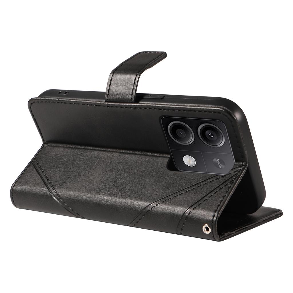 For Xiaomi Redmi Note 13 5G Case Geometric Line Leather Wallet Phone Cover