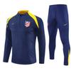 Atletico Madrid Football Suit, Long-Sleeved Half-Pull Warm-Up Before Autumn And Winter Games, Children'S Summer Short-Sleeved Training Suit