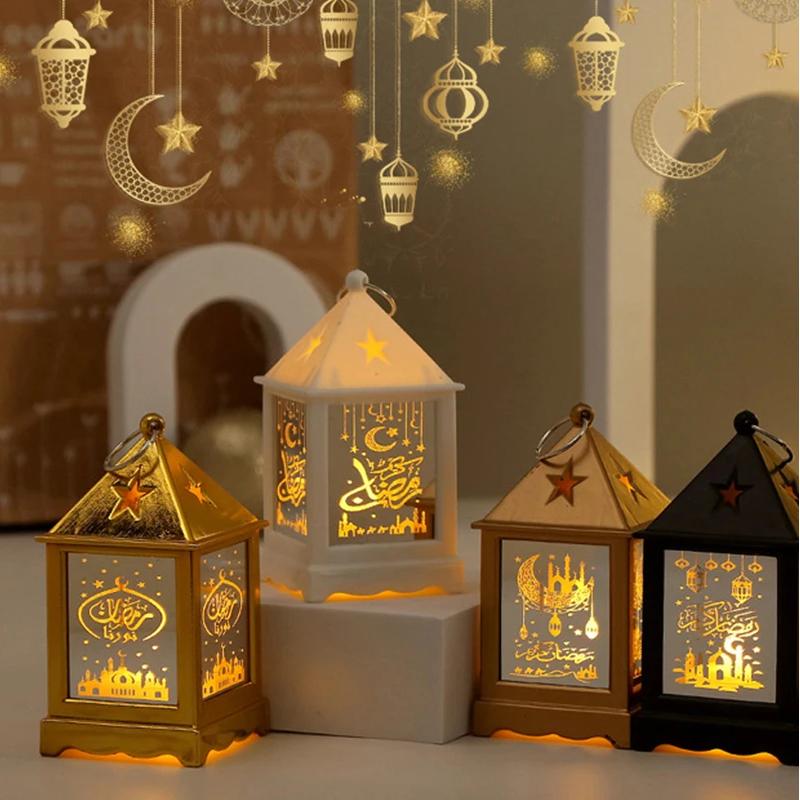 Eid Mubarak LED Lantern Creative Night Light Lamp Ramadan Kareem Decorations 2026 Muslim Ramadan Festival Lantern For Party