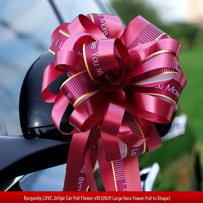 Large Red Wedding Car Pull Bow Decoration with Ribbon