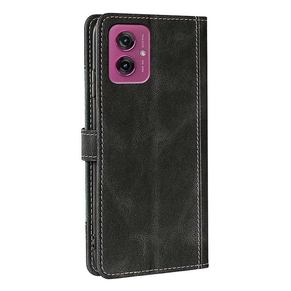 For Motorola Moto G55 5G Case Leather Wallet Phone Cover with Straw Hat Magnetic Clasp