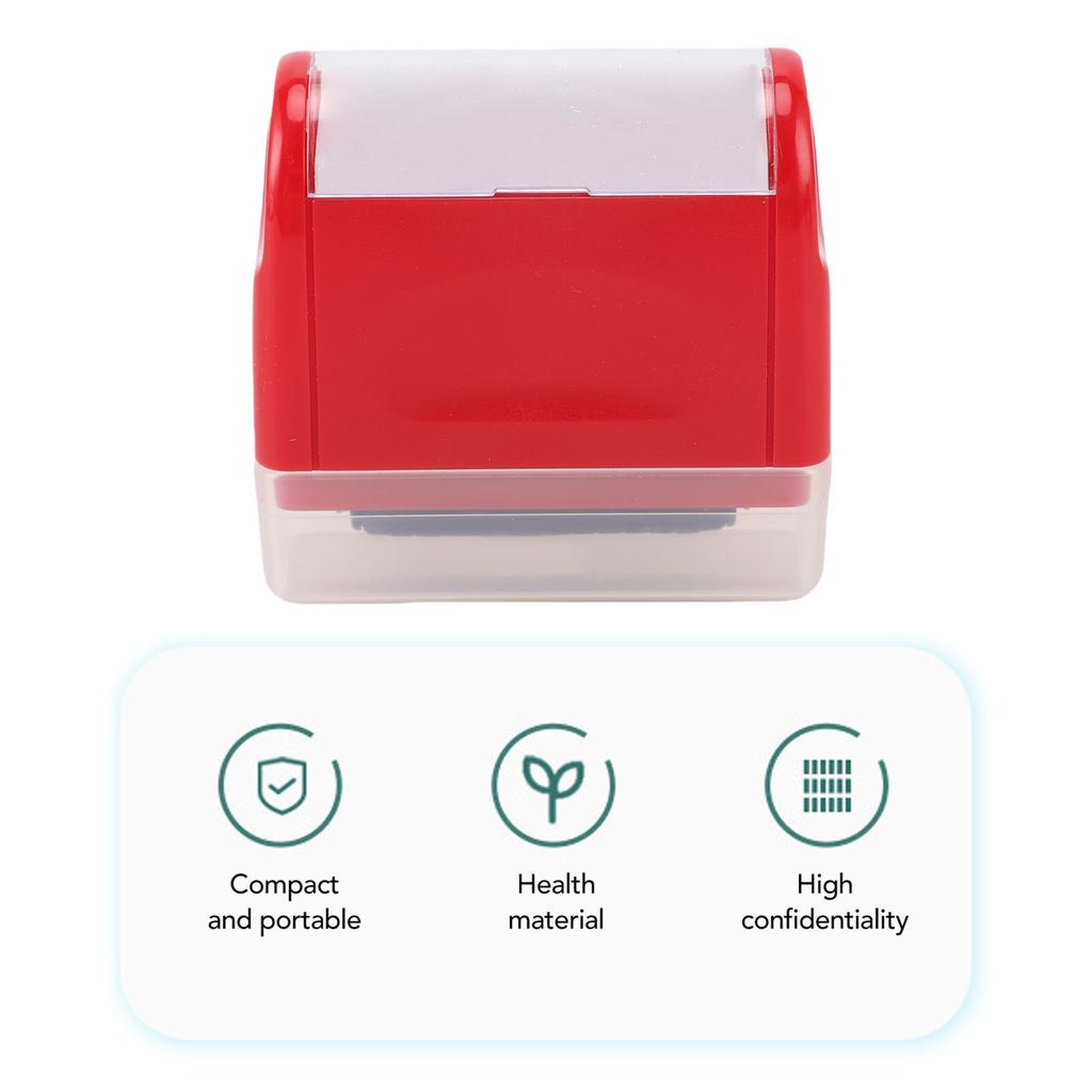 ID Protector Ink Roller Stamp Portable ID Confidential Security Roller with Refill Inks for Invoices Authorization Documents