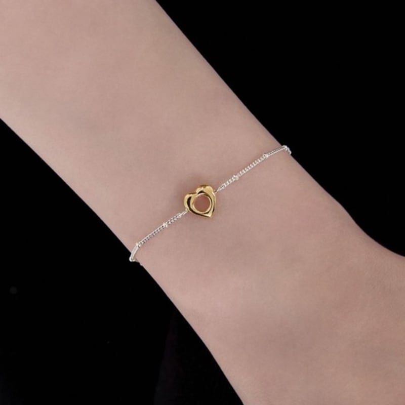 

moi moi Love hollow bracelet (2color) combi