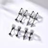 Earrings for Men and 925 Triangular for Everyday Birthday Gifts for Popular FH.bird Women, Black, Popular, Hypoallergenic, Silver, Earrings, Zirconia,