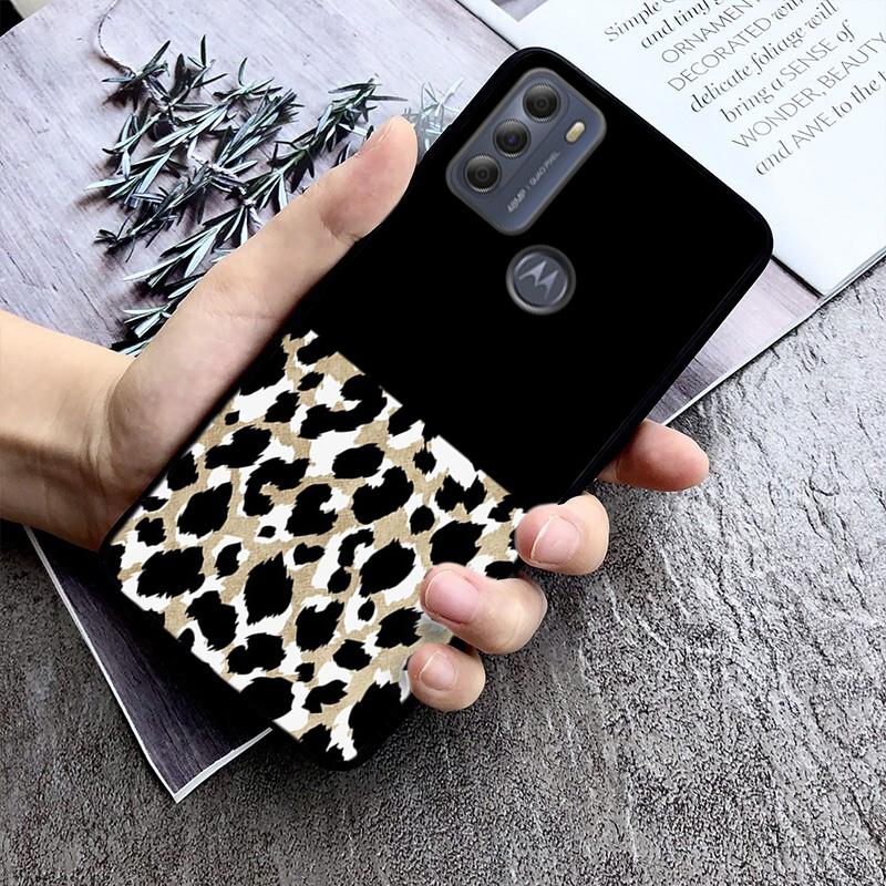 Leopard Phone Case For Motorola G Stylus 5G G Play G35 G45 G54 G24 G86 G04S E13 E14 E32 E32S