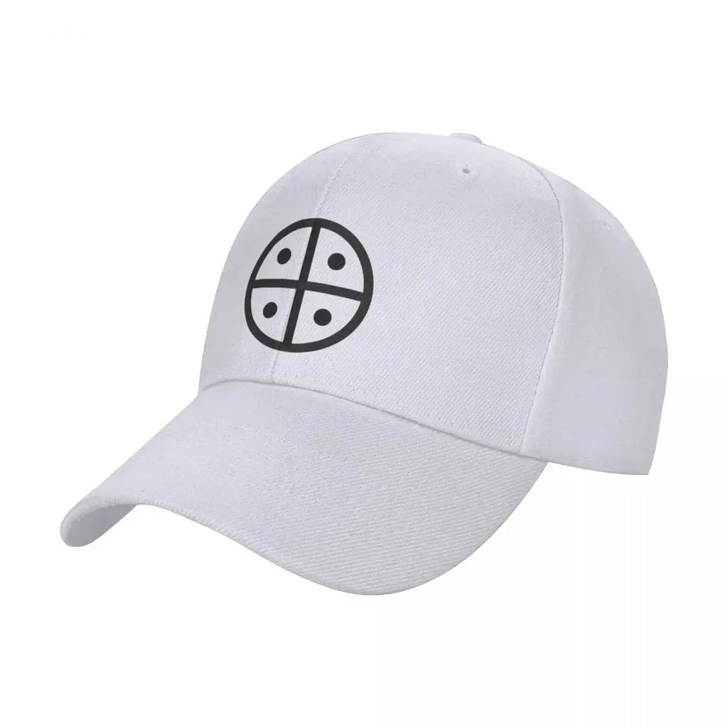 Hopi People Earth Symbol Tuuwaqatsi black cross HD High Quality Baseball Cap fun hats Fashion Beach New Hat For Women Unisexs