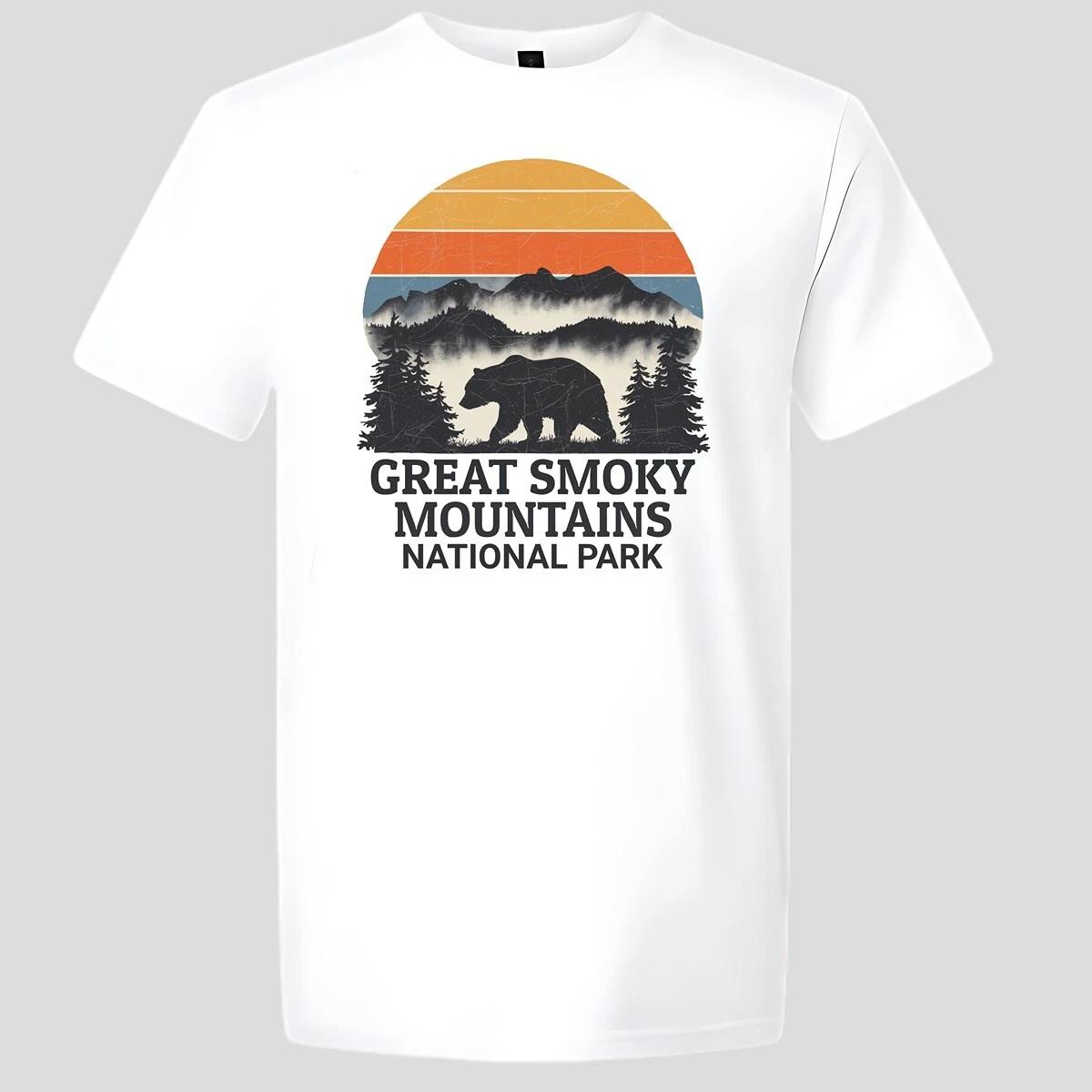 Great Smoky Mountains National Park T-Shirt Bear Nature Hiking Outdoors S