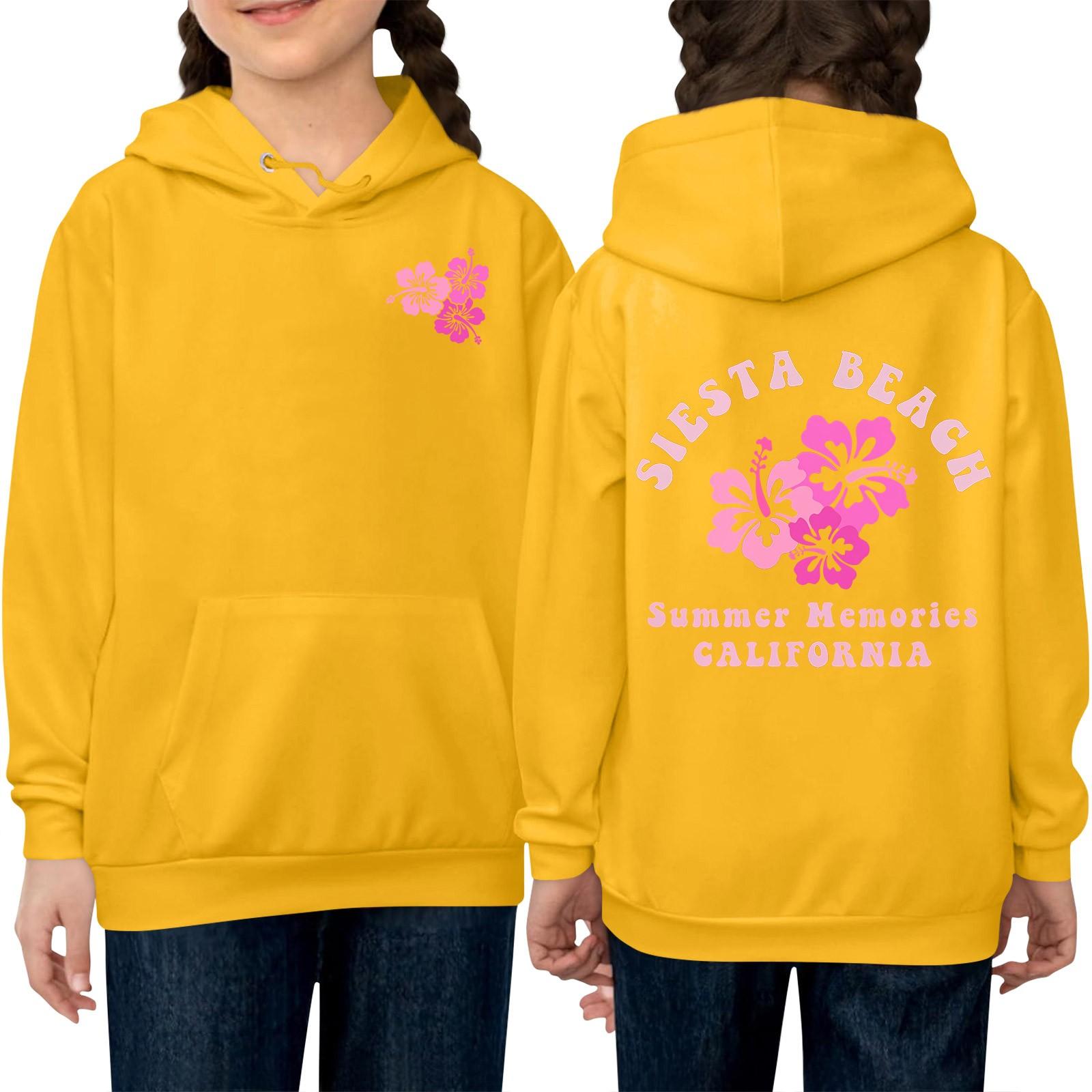 

Детские модные повседневные универсальные повседневные толстовки с круглым вырезом для мальчиков и девочек, повседневные лоскутные топы с длинными рукавами, свитшоты M жёлтый