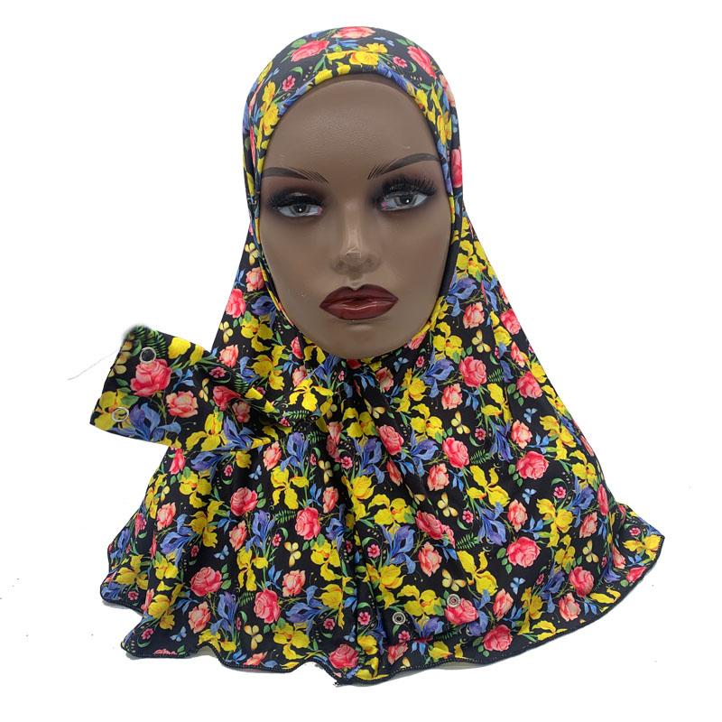 Snap Fastener Neck Head Full Cover Instand Hijab for Muslim Women