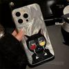 Elegant Cat Phone Case For iPhone 13 12 11 17 16 15 14 Pro Max For iPhone XS XR X 16 15 14 7 8 Plus Protective Shockproof Cover