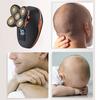 4D 5 Head Electric Men Bald Shaver Waterproof Razor Cordless Beard Hair Trimmer Clipper [with LCD Battery Display]