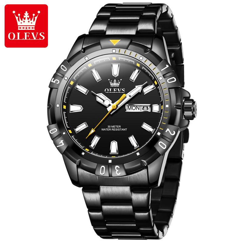 Oulisi Men's Green Submariner Quartz Waterproof Watch