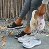 Ademende Slip-On Platte Schoenen voor Dames met Zachte Zool - Lichtgewicht Sneakers voor Elk Seizoen, Geschikt voor Wandelen, Dagelijkse Woon-werkverkeer, Comfortabele Casual Schoenen