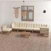 Day and Night - Day and Night Garden Furniture 8 Pieces and Cushions Solid Pine Wood