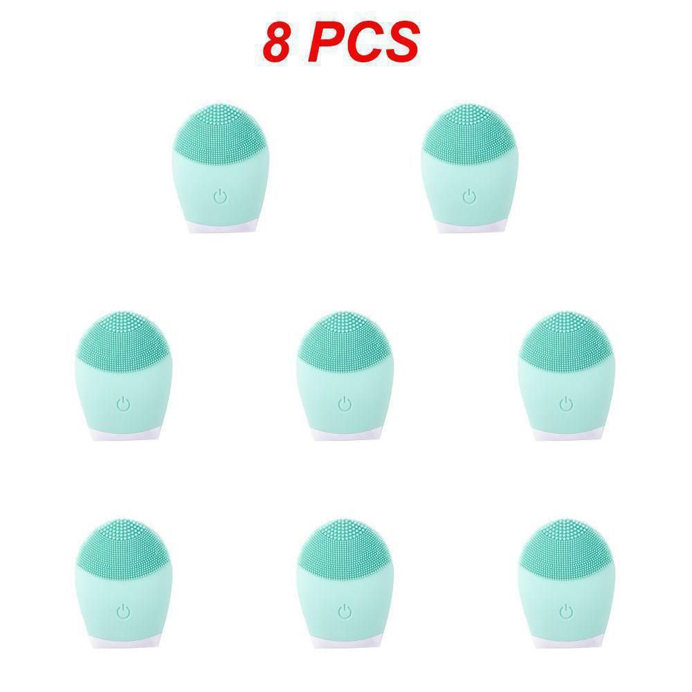 1~8KS Elektrický čistič na obličej Silikonový čisticí kartáček na obličej Pore Hluboké černé tečky Mycí make-up Odstraňovač pěny Sonický