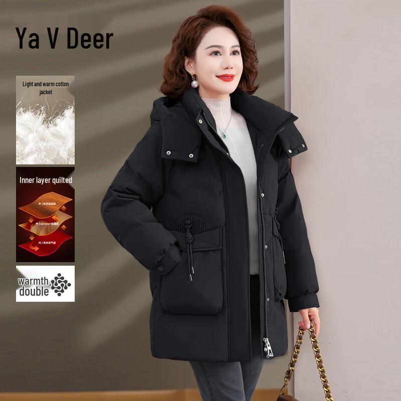 

Yalu Women s Mid-Aged Winter Plush Padded Jacket